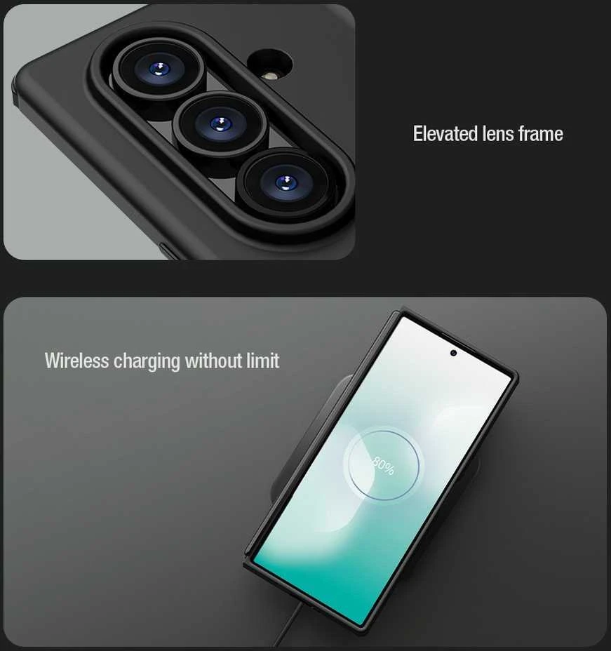 Nillkin Flex Pure Fold Pen Slot dėklas skirtas Samsung Galaxy Z Fold 7 juodos spalvos
