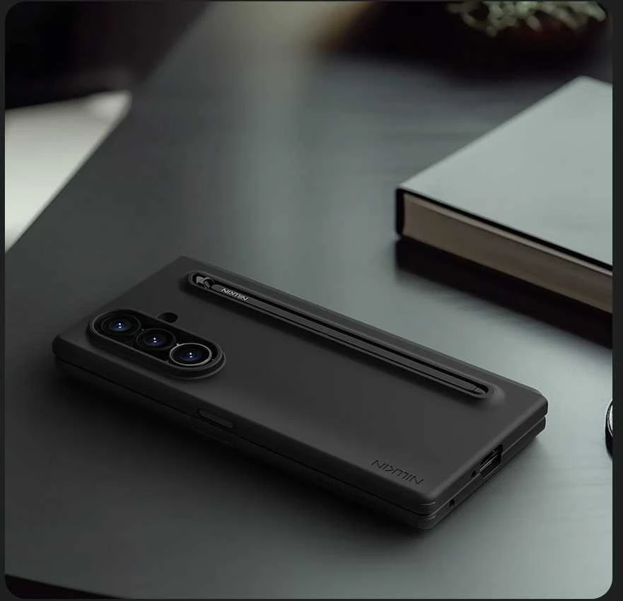 Nillkin Flex Pure Fold Pen Slot dėklas skirtas Samsung Galaxy Z Fold 7 juodos spalvos