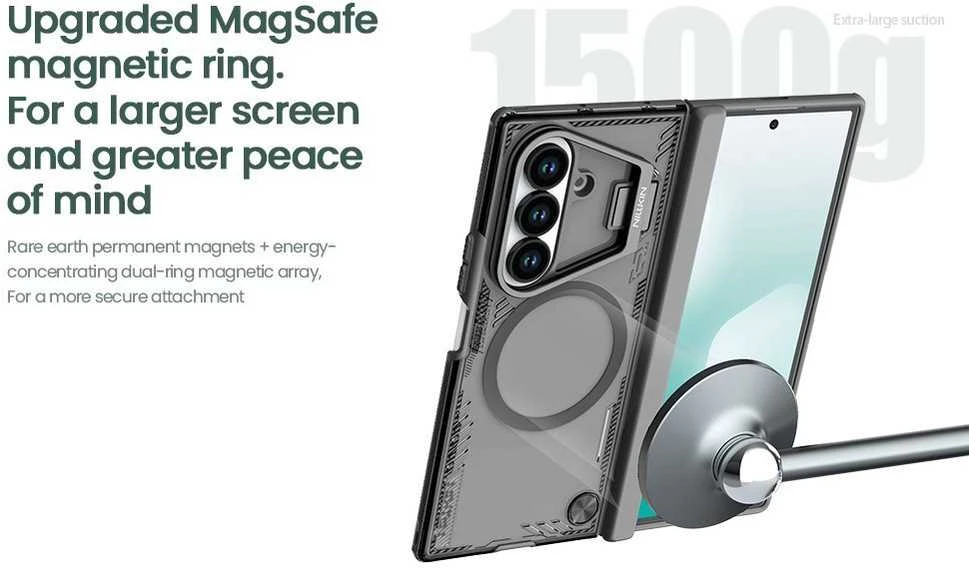 Nillkin Iceblade Prop Magnetic dėklas skirtas Samsung Galaxy Z Fold 7 juodos spalvos