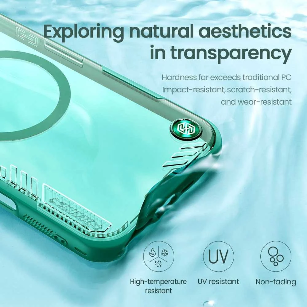 Nillkin Iceblade Prop Magnetic Apple iPhone 16 Pro Max dėklas telefonui juodos spalvos