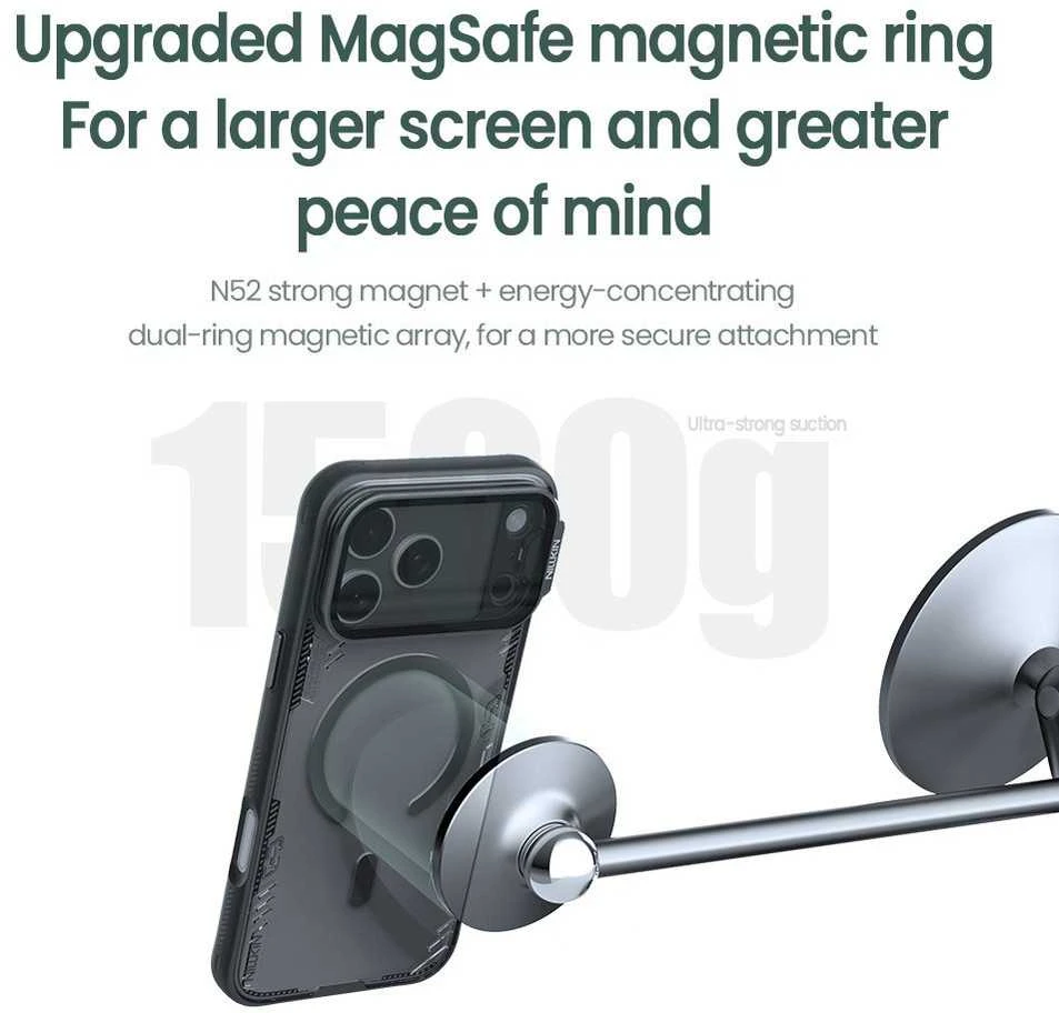 Nillkin Iceblade Prop Magnetic dėklas skirtas Apple iPhone 17 Pro Max Twilight Gray