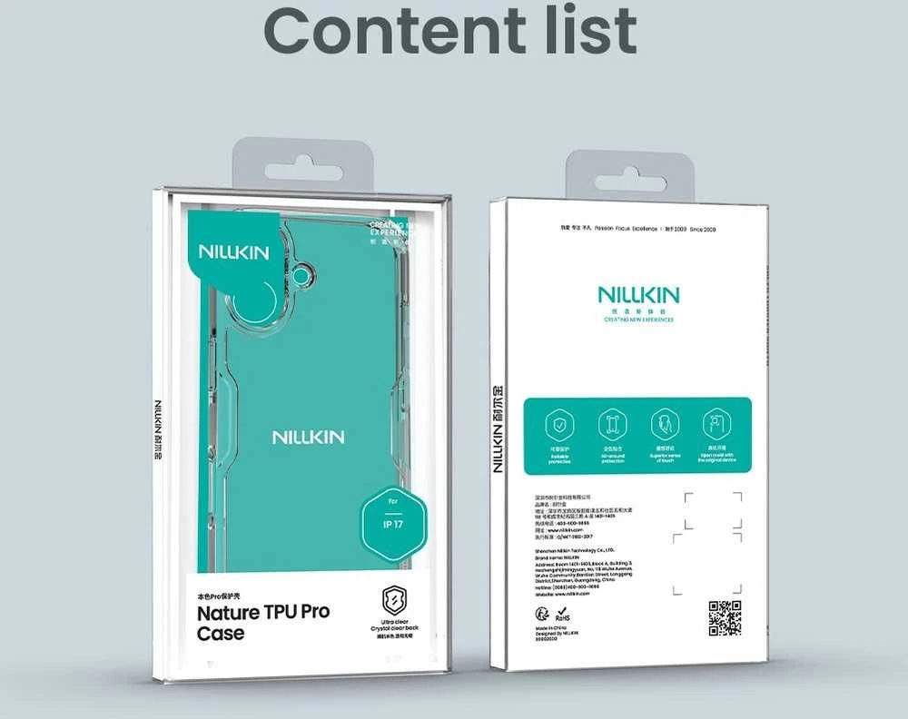 Nillkin Nature TPU PRO dėklas skirtas Apple iPhone 17 skaidrus