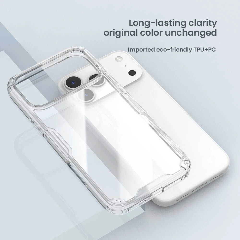 Nillkin Nature TPU PRO dėklas skirtas Apple iPhone 17 Pro Max skaidrus