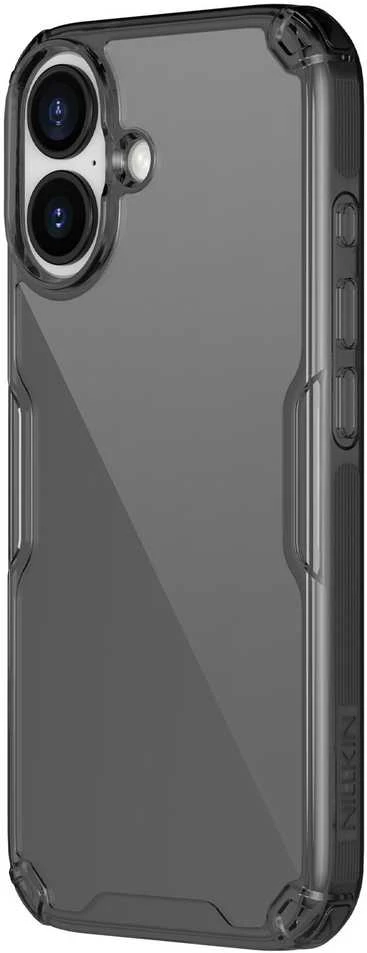 Nillkin Nature TPU PRO dėklas skirtas Apple iPhone 17 skaidrus juodos spalvos
