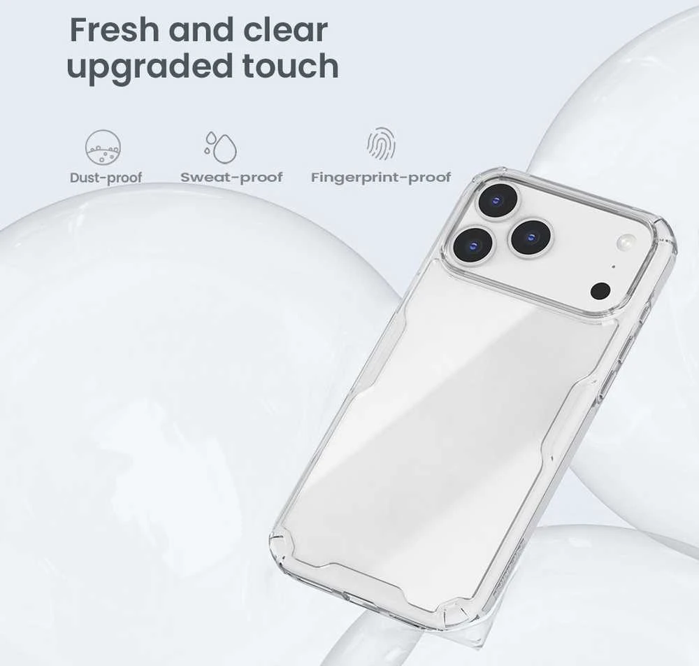 Nillkin Nature TPU PRO dėklas skirtas Apple iPhone 17 Pro Max skaidrus