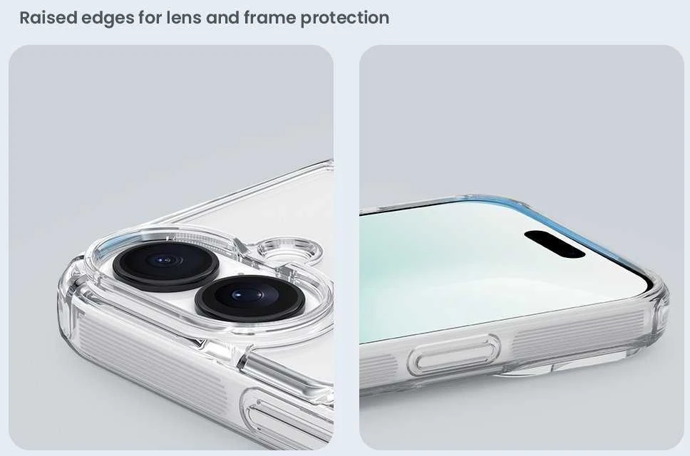 Nillkin Nature TPU PRO dėklas skirtas Apple iPhone 17 skaidrus juodos spalvos