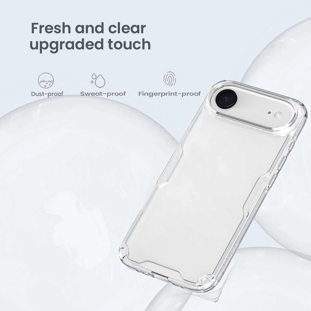 Nillkin Nature TPU PRO dėklas skirtas Apple iPhone Air skaidrus juodos spalvos