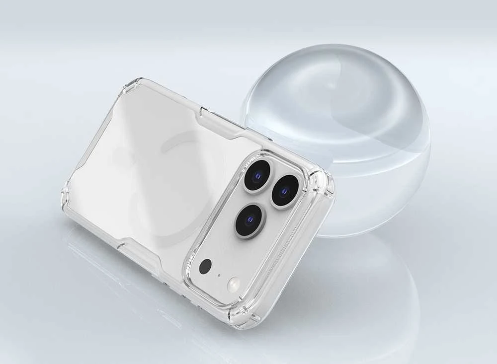 Nillkin Nature TPU PRO Magnetic dėklas skirtas Apple iPhone 17 Pro skaidrus