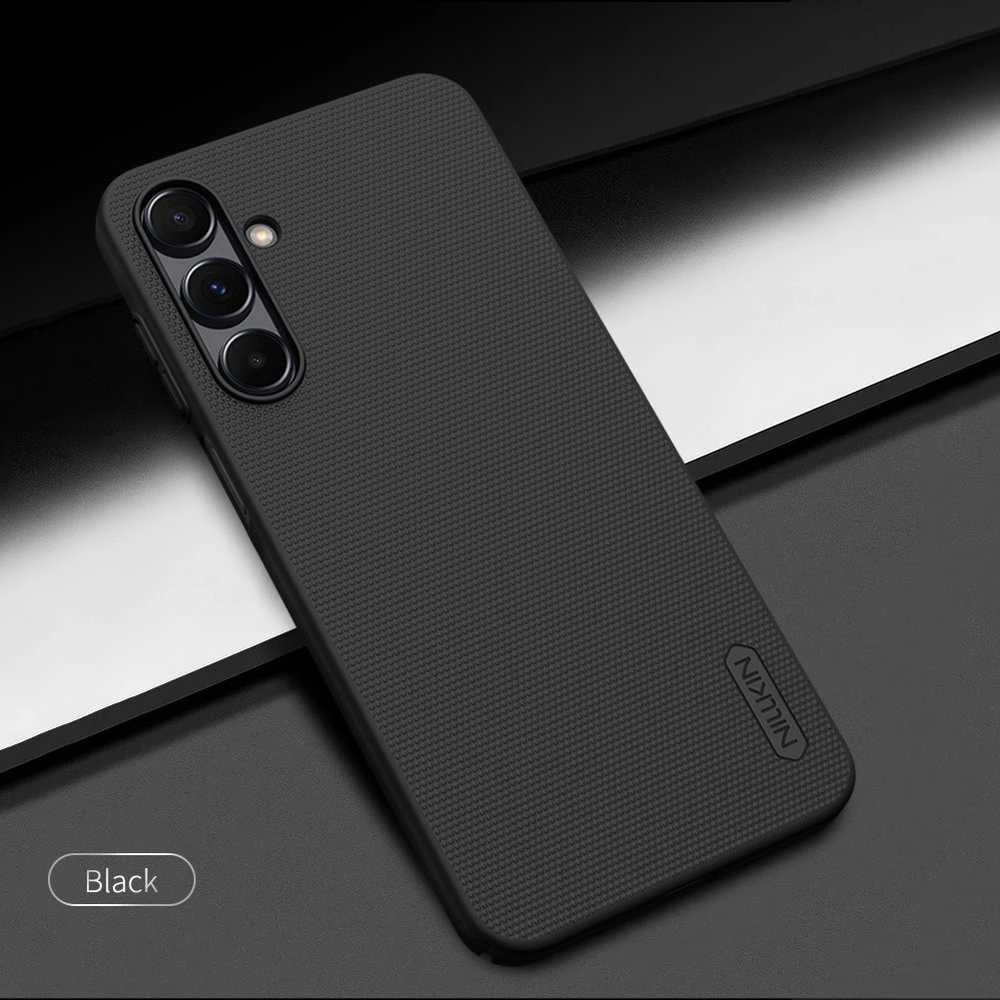 Nillkin Super Frosted nugarėlė Samsung Galaxy A16 4G/5G dėklas telefonui juodos spalvos