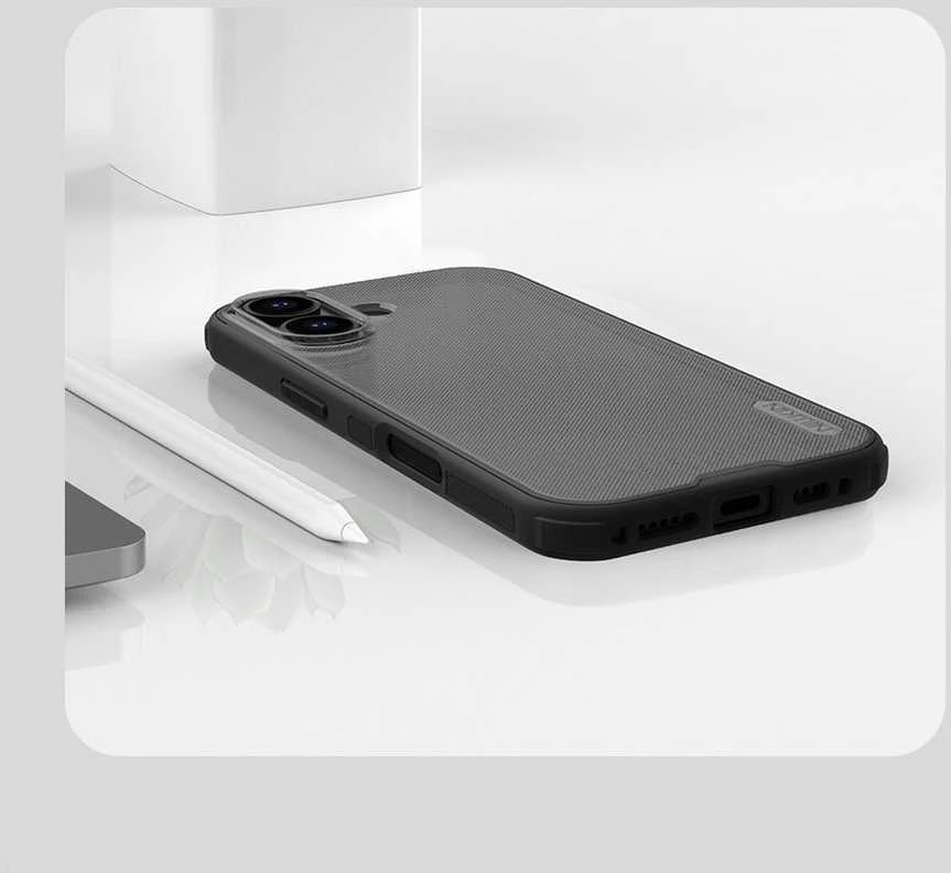 Nillkin Super Frosted PRO Back dėklas skirtas Apple Apple iPhone 17 skaidrus juodos spalvos