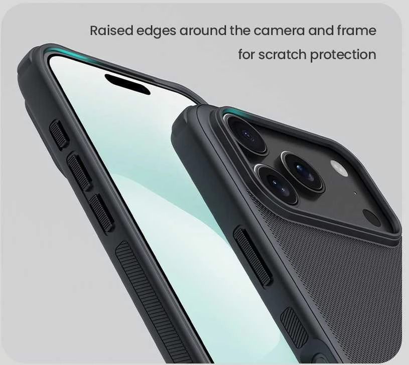 Nillkin Super Frosted PRO Magnetic Back dėklas skirtas Apple iPhone 17 Pro juodos spalvos