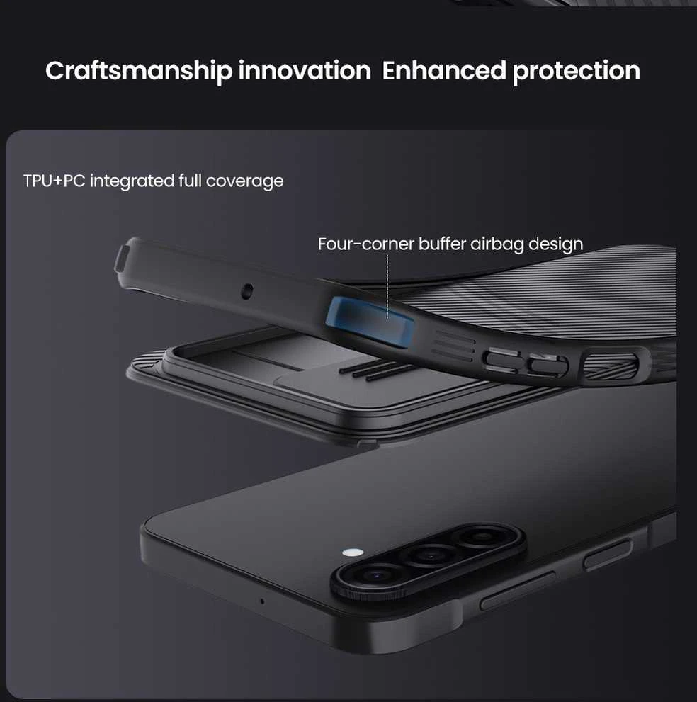 Nillkin Super Frosted PRO Magnetic Back dėklas skirtas Samsung Galaxy A17 5G juodos spalvos