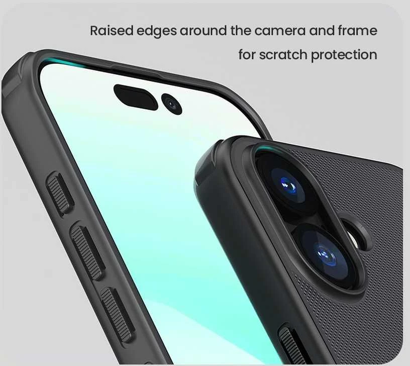 Nillkin Super Frosted PRO Magnetic Back dėklas skirtas Apple iPhone 17 juodos spalvos