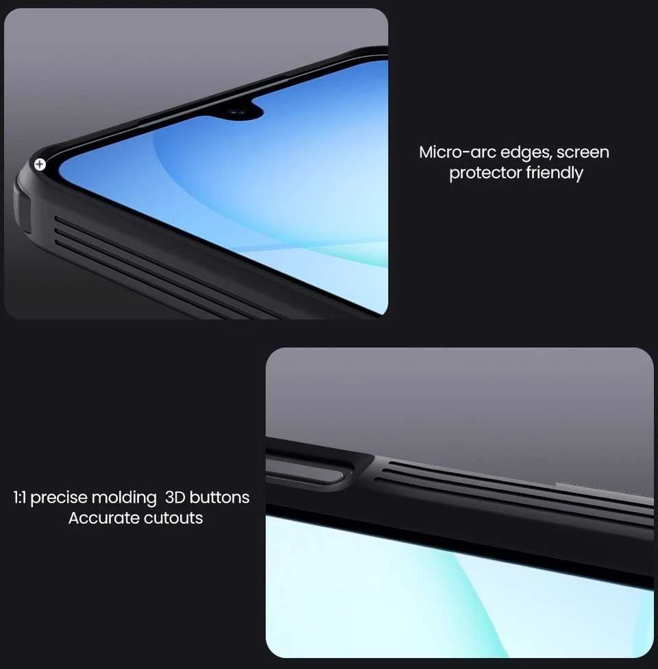 Nillkin Super Frosted PRO Magnetic Back dėklas skirtas Samsung Galaxy A17 5G juodos spalvos