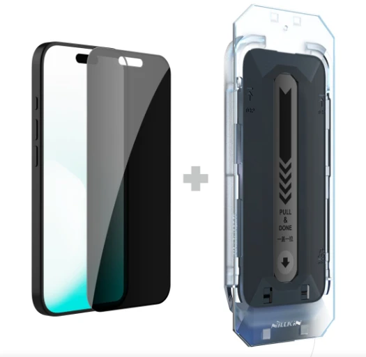 Nillkin Apsauginis stiklas 0.25mm Guardian 2.5D for Apple iPhone 17 juodos spalvos (su aplikatoriumi)