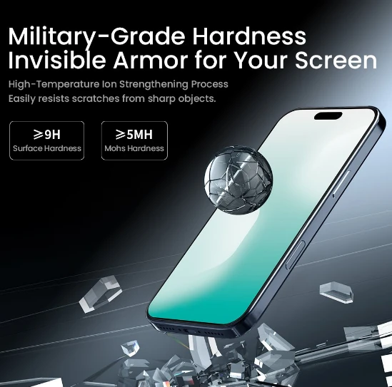 Nillkin Apsauginis stiklas 0.2mm H+ PRO 2.5D Anti-reflective skirtas Apple iPhone Air (su aplikatoriumi)