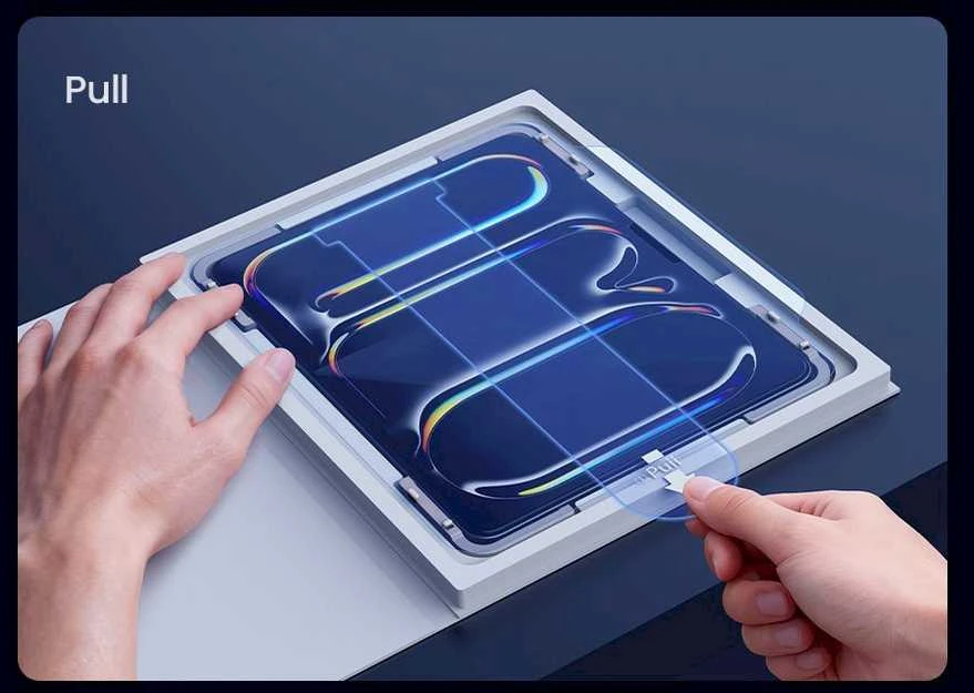 Nillkin Apsauginis stiklas 0,4 mm H+ skirtas iPad Air 13 2024/25/26/Pro 13 2024/25 (su uždėjimo rėmeliu)