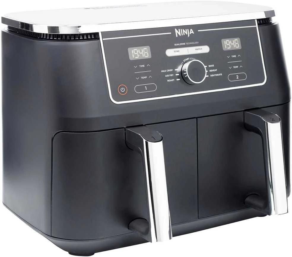 Ninja Foodi MAX dviejų zonų gruzdintuvė AF400EU, 9,5 l, Juoda
