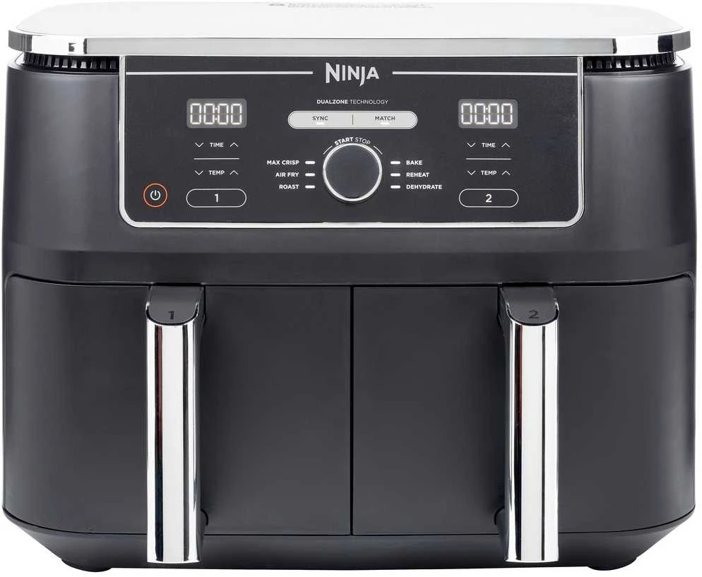 Ninja Foodi MAX dviejų zonų gruzdintuvė AF400EU, 9,5 l, Juoda