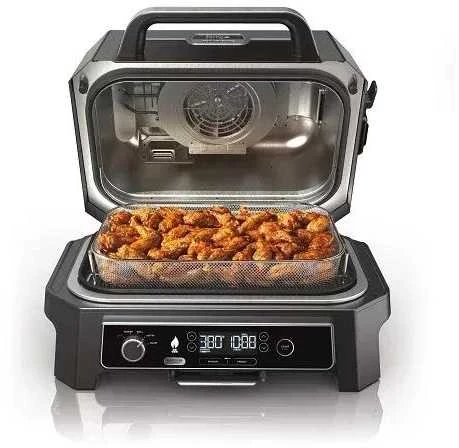 Ninja Woodfire Pro XL Elektrinis lauko grilis ir rūkyklė su išmaniąja kepimo sistema OG850EU