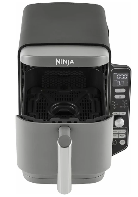 Karšto oro gruzdintuvė Ninja Double Stack XL, 2 lygių, 9,5 l, SL400EU, Tamsiai pilka