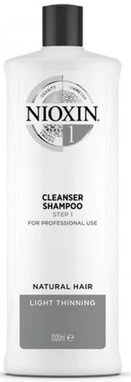 Nioxin Sistema 1 - Champú - Cabello Natural Con Debilitamiento Leve, 1000 ml
