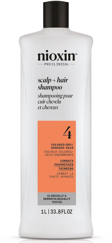 Nioxin Sistema 4 - Champú - Cabello Teñido y Dañado Con Debilitamiento Avanzado, 300 ml