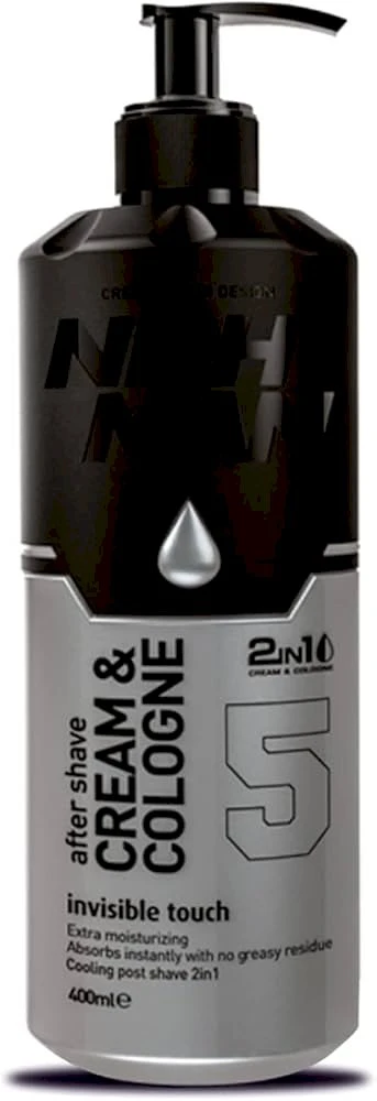 Nishman After Shave 2 in 1 Kreminis & Cologne Invisible Touch kremas ir losjonas po skutimosi, 400 ml
