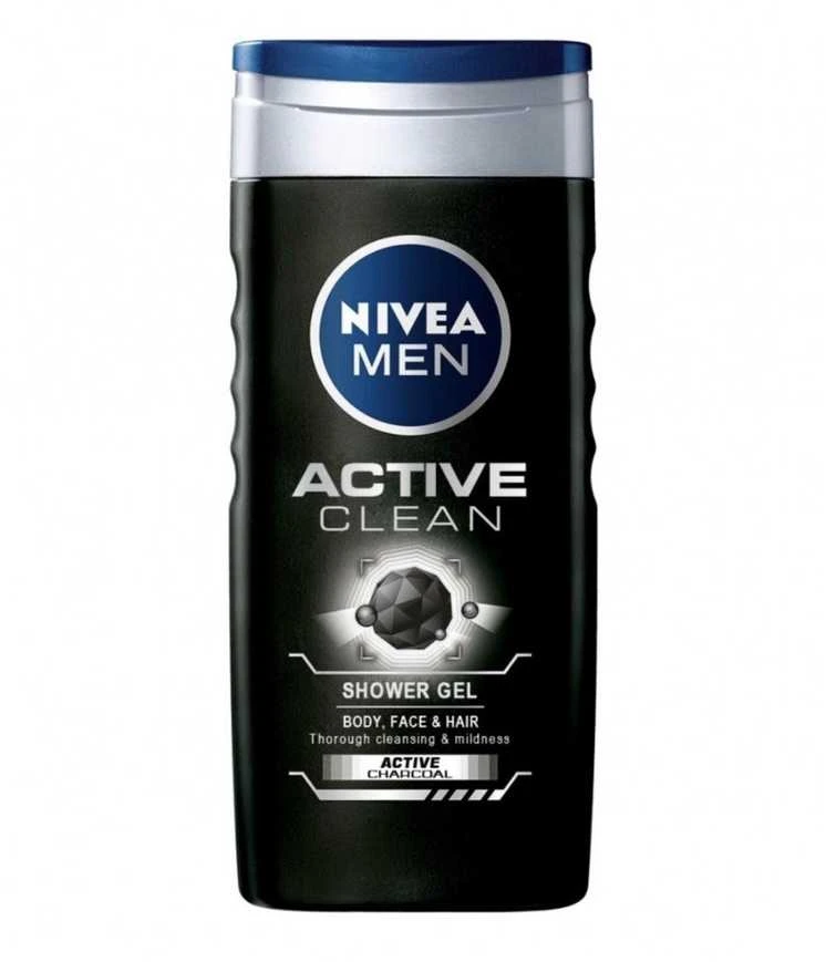 Nivea Men Active Clean Dušo želė dušo želė vyrams, 250 ml