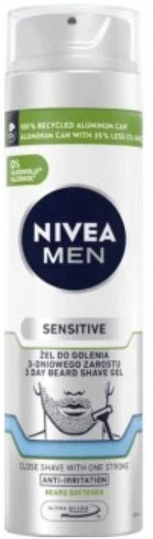 Nivea Men Sensitive 3-Day Beard Shaving Gel vyrams, 200 ml