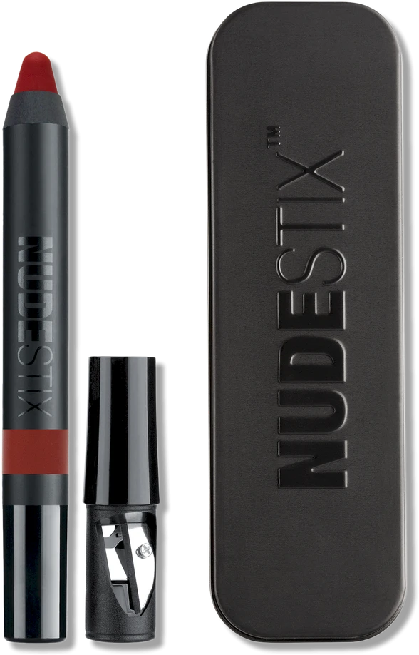 „Nudestix Intense Matte“ lūpų pieštukas ir skruostų skaistalai 2 viename, „Royal“ 2,5 g