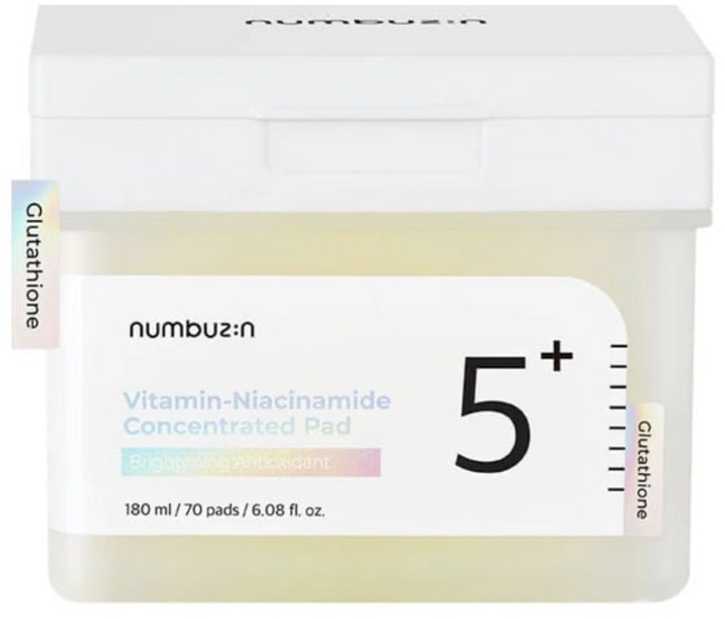 „Numbuzin No. 5“ vitamino ir niacinamido koncentruoti antioksidacinės valomosios pagalvėlės