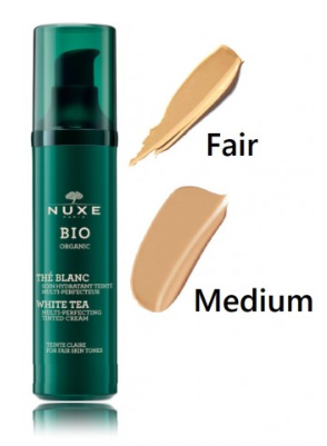 NUXE Bio Organic Baltas Tea Tinted Kreminis Day Kreminis