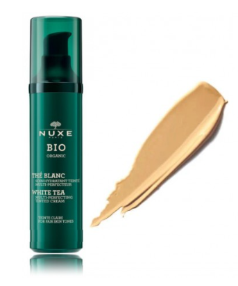 NUXE Bio Organic Baltas Tea Tinted Kreminis Day Kreminis