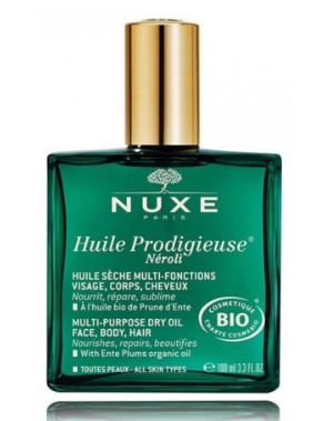 Nuxe Sausasis aliejus „Huile Prodigieuse® Multi- Purpose Organic Neroli Dry Oil“ (veidui, kūnui, plaukams)