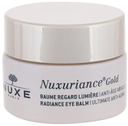 Nuxe Švytėjimo suteikiantis, maksimaliai nuo senėjimo saugantis paakių balzamas „Nuxuriance® Gold Radiance eye balm ultimate anti-aging“, 15 ml
