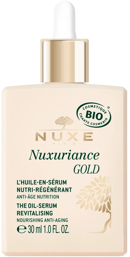 Nuxe Maitinamasis-gaivinamasis maksimaliai nuo senėjimo saugantis serumas „Nuxuriance® Gold Nutri-revitalizing serum ultimate anti-aging“, 30 ml