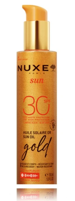 „Nuxe Sun“ itin stiprios apsaugos auksinis aliejus nuo saulės SPF30, 150 ml