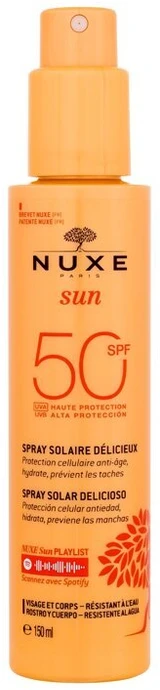"Nuxe Sun" aukštos apsaugos purškiklis su SPF 50 150ml