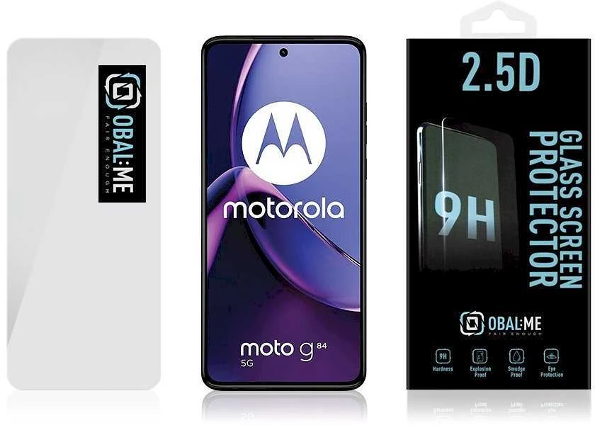 OBAL:ME 2.5D apsauginis stiklas telefonui Motorola G84 Clear