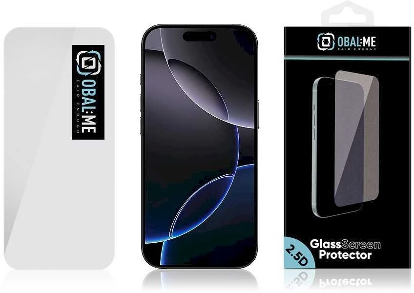 OBAL:ME 2.5D Apsauginis stiklas Screen Protector skirtas Apple iPhone 17 Pro Max Clear