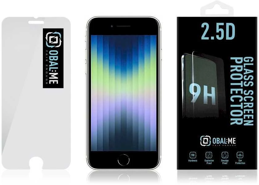 OBAL:ME 2.5D apsauginis stiklas telefonui Apple iPhone 7/8/SE2020/SE2022 Clear