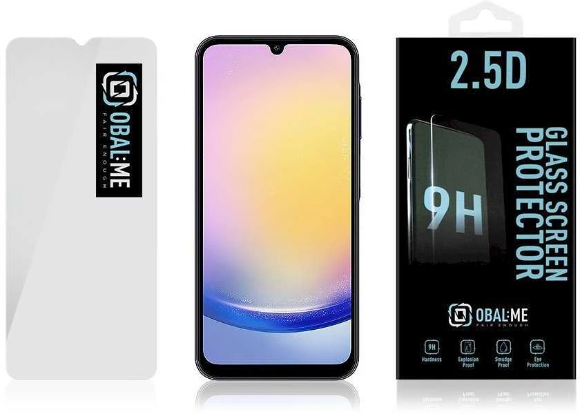 OBAL:ME 2.5D apsauginis stiklas telefonui Samsung Galaxy A25 5G Clear