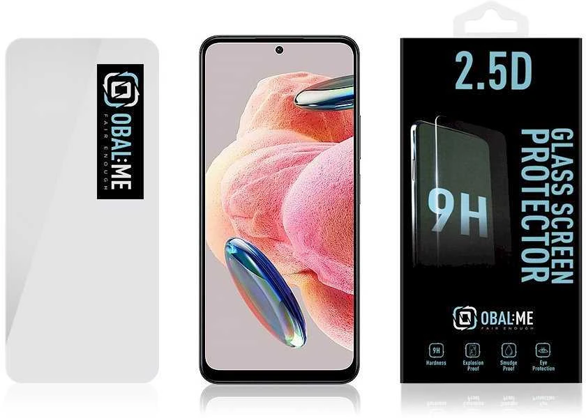 OBAL:ME 2.5D apsauginis stiklas telefonui Xiaomi Redmi Note 12 4G/5G Clear