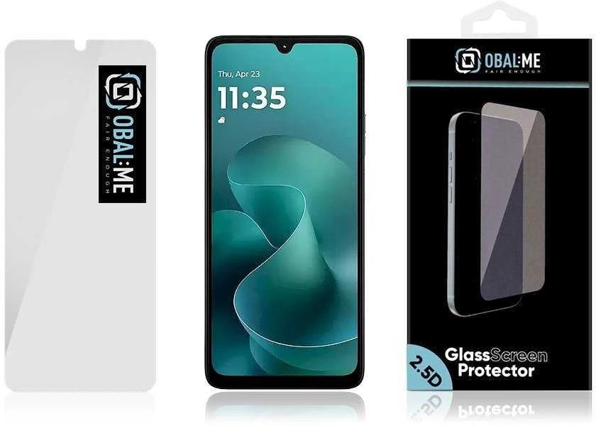 OBAL:ME 2.5D Apsauginis stiklas ekranui, skirtas Motorola G06/G06 Power Clear