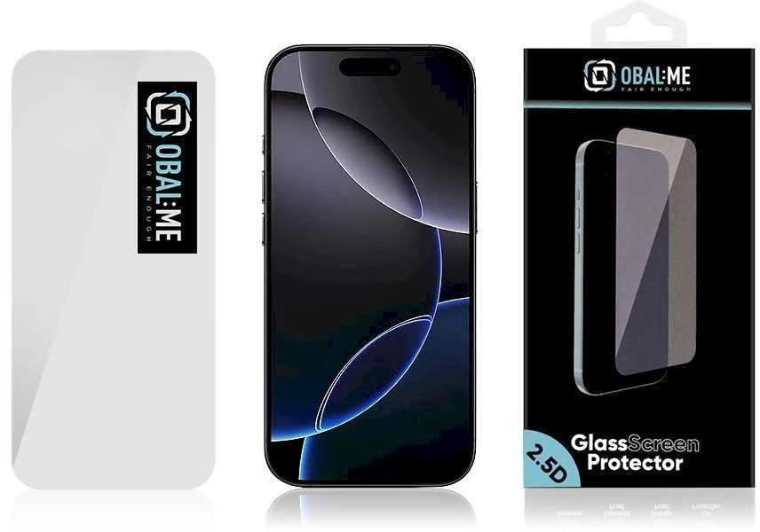 OBAL:ME 2.5D apsauginis stiklas Apple iPhone 16 Pro Clear