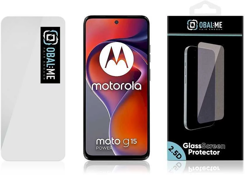 OBAL:ME 2.5D apsauginis stiklas Screen Protector skirtas Motorola G15/G15 Power Clear