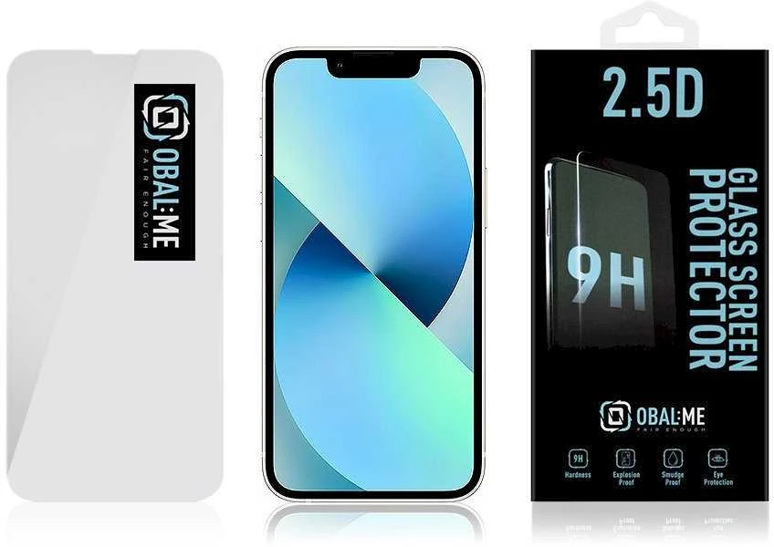 OBAL:ME 2.5D apsauginis stiklas telefonui Apple iPhone 13 mini Clear