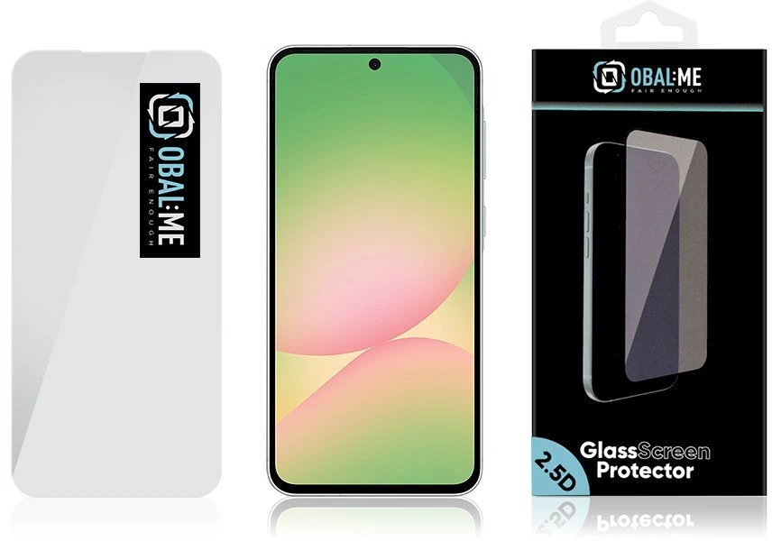 OBAL:ME 2.5D Apsauginis stiklas ekranui, skirtas Samsung Galaxy A37 5G/A57 5G, skaidrus