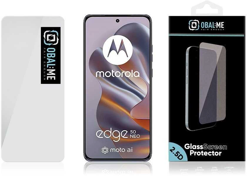 OBAL:ME 2.5D apsauginis stiklas skirtas Motorola Edge 50 Neo Clear